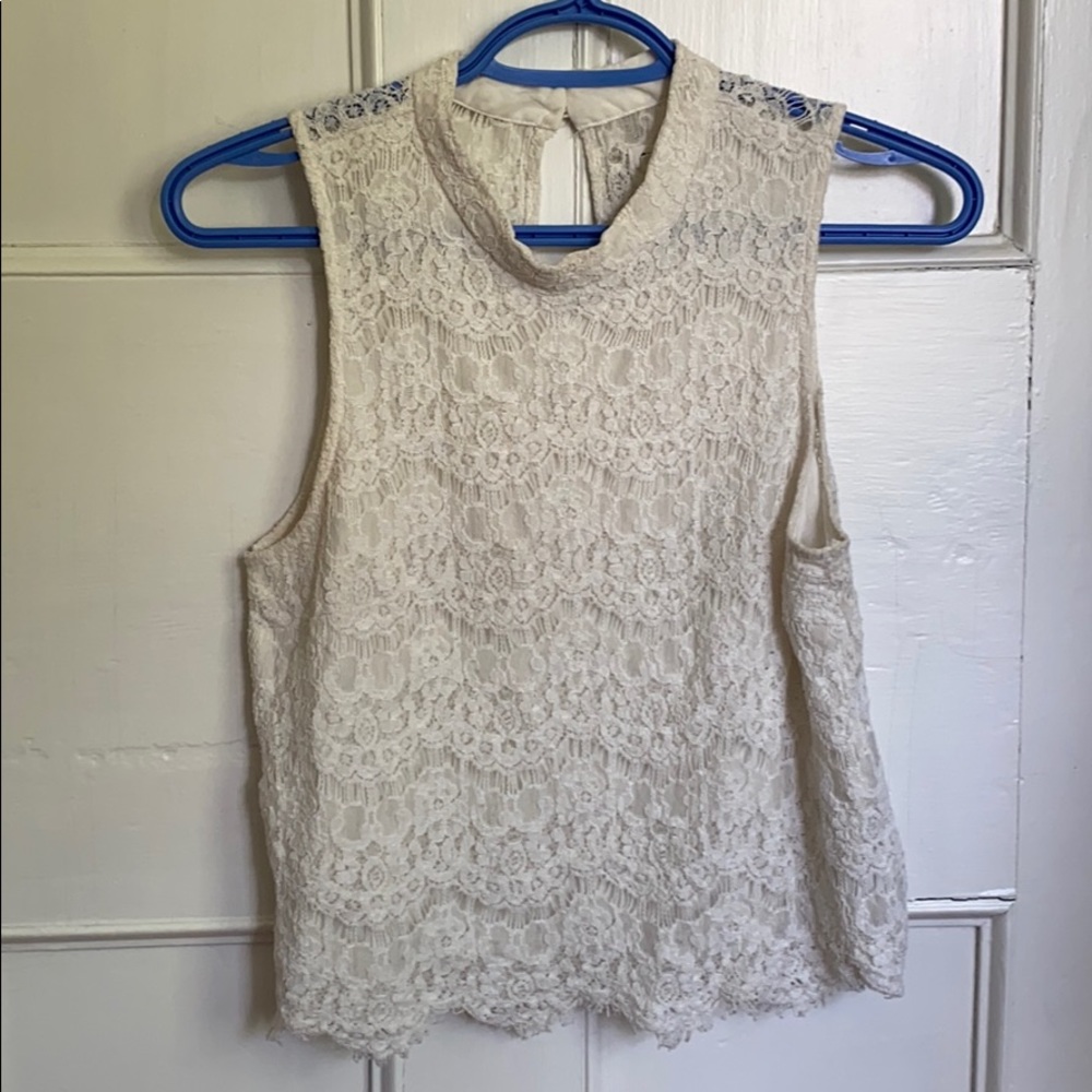 White lace top